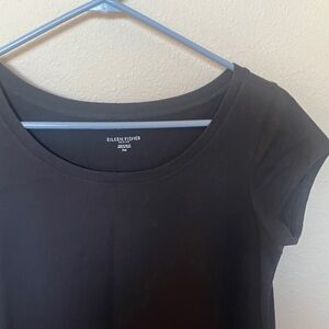 Eileen Fisher Women's Classic Dark Gray Short Sleeve Dress